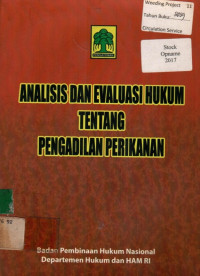 ANALISIS DAN EVALUASI HUKUM TENTANG PENGADILAN PERIKANAN