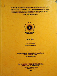 KONTRIBUSI SAHAM-SAHAM YANG TERGABUNG DALAM JAKARTA ISLAMIC INDEX (JII) TERHADAP PEMBENTUKAN INDEKS HARGA SAHAM GABUNGAN (IHSG) PADA BURSA EFEK INDONESIA (BEI)