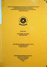 ANALISIS KESENJANGAN KUALITAS JASA TERHADAP KEPUASAN KONSUMEN DENGAN METODE SERVQUAL (STUDI KASUS PADA KONSUMEN RUMAH ZAKAT INDONESIA CABANG PALEMBANG)