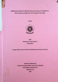 KEBERADAAN BUDAYA PINGIT PADA MASYARAKAT PALEMBANG (SUATU TINJAUAN TERHADAP HAK-HAK PEREMPUAN PALEMBANG)