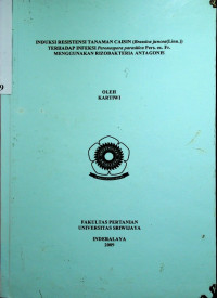 NDUKSI RESISTENSI TANAMAN CAISIN (Brassica juncea (Linn.)) TERHADAP INFEKSI Peronospora parasitica Pers. ex. Fr. MENGGUNAKAN RIZOBAKTERIA ANTAGONIS