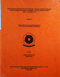 EKSPLORASI LICHENES DI GUA PUTRI DAN SELABE KAWASAN KARST PADANG BINDU KECAMATAN SEMIDANG AJI KABUPATEN OKU SUMATERA SELATAN