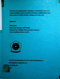 PENINGKATAN KEMAMPUAN MEMBACA PEMAHAMAN MELALUI MODEL PEMBELAJARAN KOOPERATIF KEPALA BERNOMOR PADA SISWA KELAS VII SMP NEGERI 2 INDERALAYA SELATAN