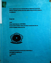 UPAYA MENINGKATKAN KETERAMPILAN MENULIS PARAGRAF DENGAN TEKNIK MODELLING PADA SISWA KELAS 5 SD KAVERIUS 2 PALEMBANG