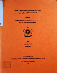 ISOLASI AMENTOFLAVON (Biflavonoid) DARI DAUN Calophyllum pulcherrimum Wall