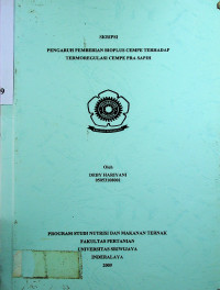 PENGARUH PEMBERIAN BIOPLUS CEMPE TERHADAP TERMOREGULASI CEMPE PRA SAPIH