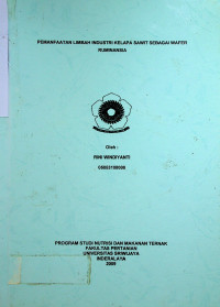 PEMANFAATAN LIMBAH INDUSTRI KELAPA SAWIT SEBAGAI WAFER RUMINANSIA