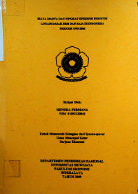 BIAYA MADYA DAN EFISIENSI INDUSTRI LOGAM DASAR BESI DAN BAJA DI INDONESIA PERIODE 1995-2006