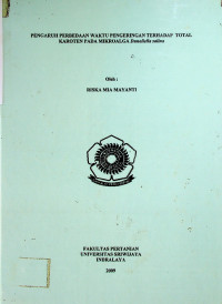 PENGARUH PERBEDAAN WAKTU PENGERINGAN TERHADAP TOTAL KAROTEN PADA MIKRO ALGA Dunaliella salina