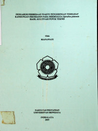 PENGARUH PERBEDAAN WAKTU PENGERINGAN TERHADAP KANDUNGAN FIKOSIANIN PADA MIKRO ALGA Spirulina platensis HASIL KULTIVASI PUPUK TEKNIS