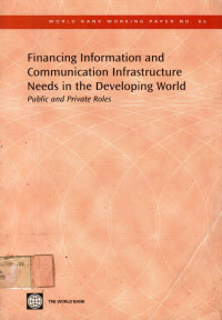 Financing Information and Communication Infrastructure Needs in the Developing World: Public and Private Roles