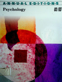 Psychology 02/03, ANNUAL EDITIONS