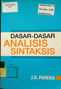 DASAR-DASAR ANALISIS SINTAKSIS