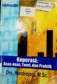 Koperasi: Asas-asas, Teori dan Praktik, Edisi Revisi 2004