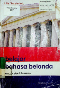 belajar bahasa belanda: untuk studi hukum