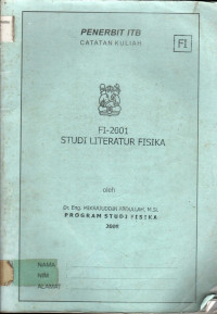 STUDI LITERATUR FISIKA: CATATAN KULIAH FI-2001