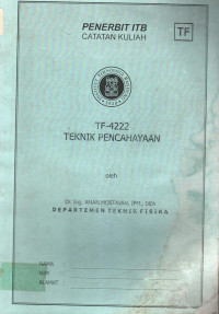 TEKNIK PENCAHAYAAN: CATATAN KULIAH TF-4222