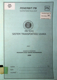 SISTEM TRANSPORTASI UDARA: CATATAN KULIAH PN-3241