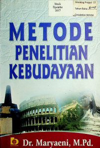 METODE PENELITIAN KEBUDAYAAN