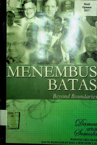 MENEMBUS BATAS ( Beyond Boundaries ): Damai untuk Semesta