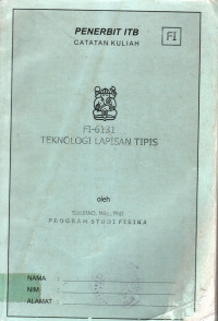 TEKNOLOGI LAPISAN TIPIS: CATATAN KULIAH F1-6131