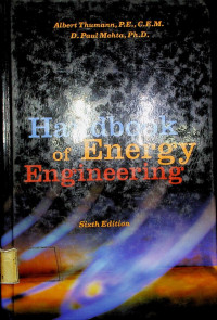 Handbook of Energy Engineering, Sixth Edition