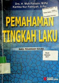 PEMAHAMAN TINGKAH LAKU: BUKU PEGANGAN KULIAH