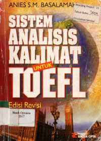 SISTEM ANALISIS KALIMAT UNTUK TOEFL, Edisi Revisi