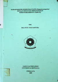 KARAKTERISTIK SURIMI IKAN PATIN (Pangasius pangasius) DENGAN PENCUCIAN MENGGUNAKAN SODIUM BIKARBONAT (NaHC03)