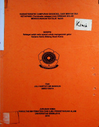 KARAKTERISTIK CAMPURAN BIODIESEL DARI MINYAK BIJI KETAPANG (Terminalia catappa Linn) DENGAN SOLAR MENGGUNAKAN KATALIS NaOH