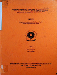 ASOSIASI INTERSPESIFIK VEGETASI DI KAWASAN MANGROVE NIPAH (Nypa fruticans Wurmb.) KECAMATAN PULAU RIMAU KABUPATEN BANYUASIN SUMATERA SELATAN