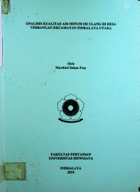 ANALISIS KUALITAS AIR MINUM ISI ULANG DI DESA TIMBANGAN KECAMATAN INDRALAYA UTARA