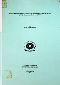 PENGARUH LAMA PENGASAPAN TERHADAP KARAKTERISTIK BELUT SAWAH (Monopterus albus Zuieuw).ASAP