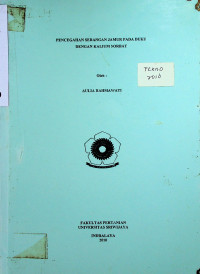 PENCEGAHAN SERANGAN JAMUR PADA DUKU DENGAN KALIUM SORBAT