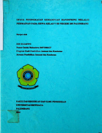 UPAYA PENINGKATAN KEMAMPUAN HANDSPRING MELALUI PERMAINAN PADA SISWA KELAS V SD NEGERI 205 PALEMBANG