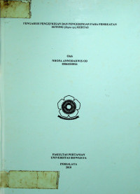 PENGARUH PENGEPRESAN DAN PENGERINGAN PADA PEMBUATAN SOTONG (Sepia sp.) KERTAS