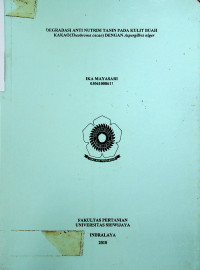 DEGRADASI ANTI NUTRISI TANIN PADA KULIT BUAH KAKAO (Theobroma cacao) DENGAN Aspergillus niger