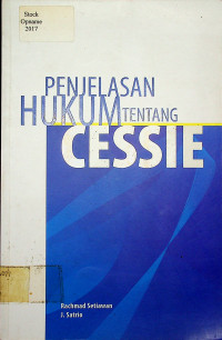 PENJELASAN HUKUM TENTANG CESSIE