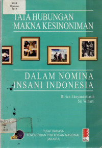 TATA HUBUNGAN MAKNA KESINONIMAN DALAM NOMINA INSANI INDONESIA