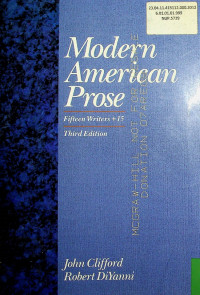 Modern American Prose, Fifteen Writers +15, Third Edition