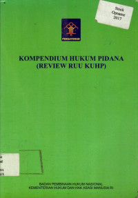 KOMPENDIUM HUKUM PIDANA (REVIEW RUU KUHP)