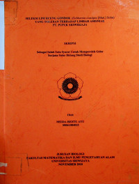 SELEKSI LINI ECENG GONDOK (Eichhornia crassipes [Mart.] Solm) YANG TOLERAN TERHADAP LIMBAH AMONIAK PT. PUPUK SRIWIDJAJA
