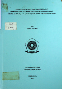 KARAKTERISTIK SIFAT FISIK KERTAS KEMASAN BERBAHAN BAKU GULMA ENCENG GONDOK (Eicchornia crassipes), ALANG-ALANG (Imperata cylindrica L), DAN PURUN TIKUS (Eleocharis dulcis)