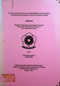 EVALUASI PELAKSANAAN RETRIBUSI PETAK KIOS, LOS DAN PELATARAN PASAR TANJUNG ENIM