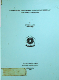 KARAKTERISTIK TERASI JEMBRET INSTAN DENGAN PERBEDAAN LAMA WAKTU PENGERINGAN