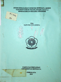 STUDI KERAGAMAN GENETIK BEBERAPA AKSESI TANAMAN JARAK PAGAR (Jatropha curcas L.) BERDASARKAN PENANDA ISOENZIM