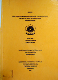 ANALISIS PENGARUH INFLASI DAN NILAI TUKAR TERHADAP NILAI EKSPOR NETTO DI INDONESIA PERIODE 1990-2009