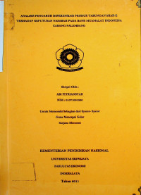 ANALISIS PENGARUH DIFERENSIASI PRODUK TABUNGAN SHAR-E TERHADAP KEPUTUSAN NASABAH PADA BANK MUAMALAT INDONESIA CABANG PALEMBANG
