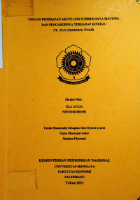 USULAN PENERAPAN AKUNTANSI SUMBER DAVA MANUSIA DAN PENGARUHNYA TERHADAP KINERJA PT. PLN (PERSERO) WS2JB