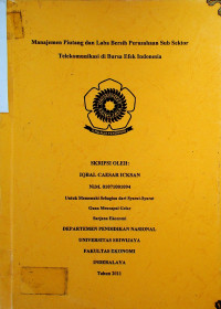 MANAJEMEN PIUTANG DAN LABA BERSIH PERUSAHAAN SUB SEKTOR TELEKOMUNIKASI DI BURSA EFEK INDONESIA